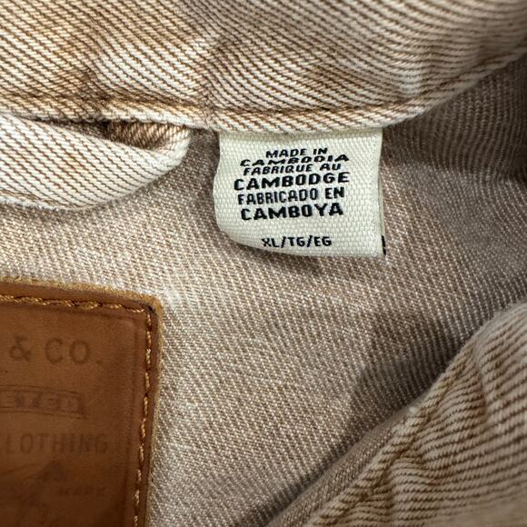 Levi’s Premium WaterLess Cotton Hemp Trucker Jacket Khaki XL - Picture 4 of 11
